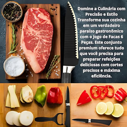 Kit Facas & Tesouras De Cozinha