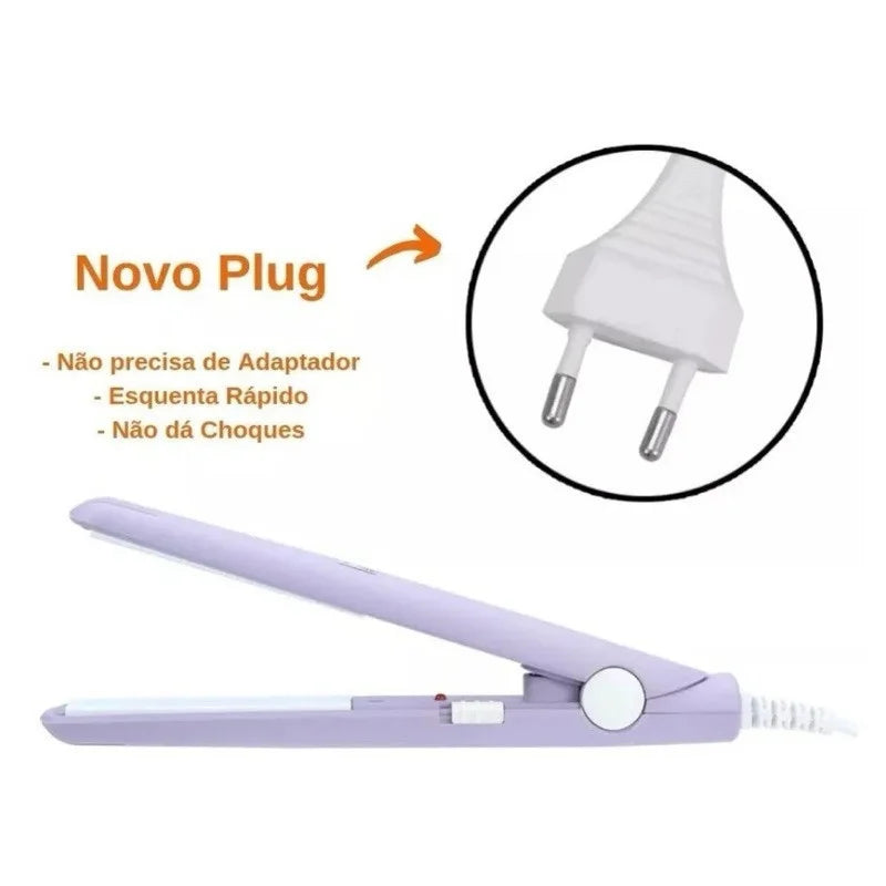 Mini Chapinha De Cabelo Portátil Com Case